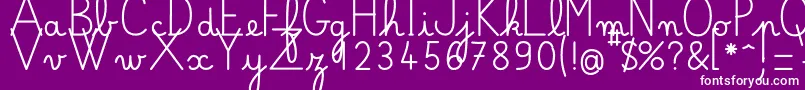 Шрифт BelleAllureGS Gros – белые шрифты на фиолетовом фоне