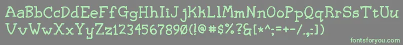 Saiba mais sobre a fonte NvscriptUci Fonte NvscriptUci – fontes verdes em um fundo cinza