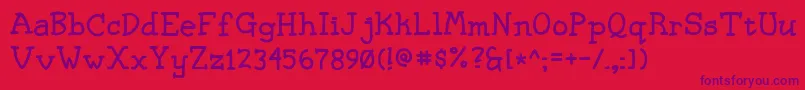 NvscriptUci Font – Purple Fonts on Red Background