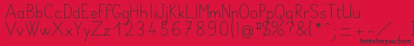 BelleAllureScript2i Fin Font – Black Fonts on Red Background