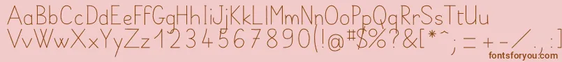 BelleAllureScript2i Fin Font – Brown Fonts on Pink Background