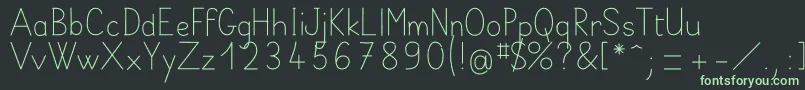 フォントBelleAllureScript2i Fin – 黒い背景に緑の文字