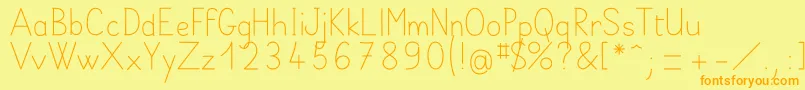 BelleAllureScript2i Fin Font – Orange Fonts on Yellow Background