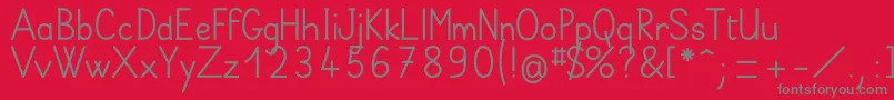 BelleAllureScript2i Gros Font – Gray Fonts on Red Background