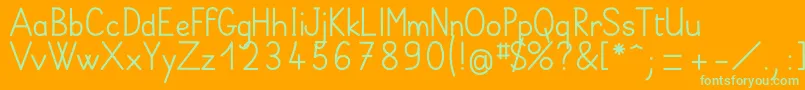 BelleAllureScript2i Gros Font – Green Fonts on Orange Background