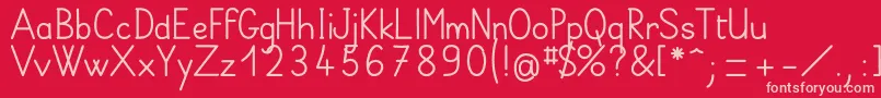 BelleAllureScript2i Gros Font – Pink Fonts on Red Background