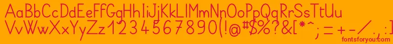 BelleAllureScript2i Gros Font – Red Fonts on Orange Background