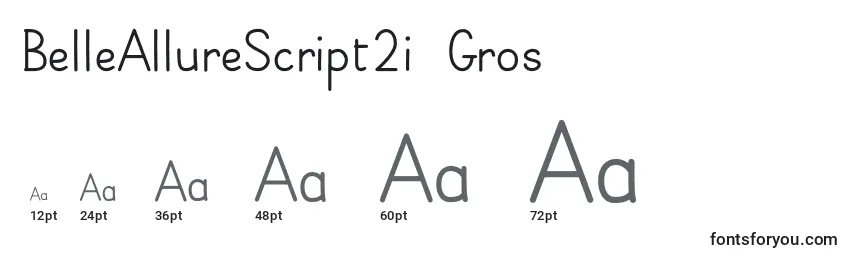 Größen der Schriftart BelleAllureScript2i Gros