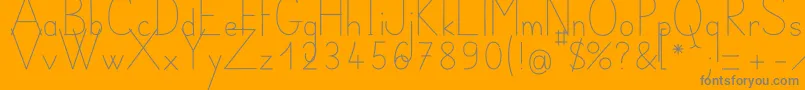 BelleAllureScript3i Fin Font – Gray Fonts on Orange Background