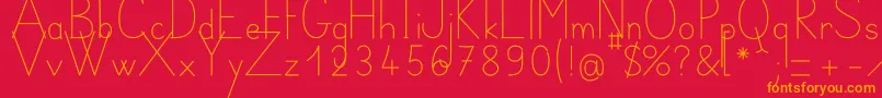 BelleAllureScript3i Fin Font – Orange Fonts on Red Background