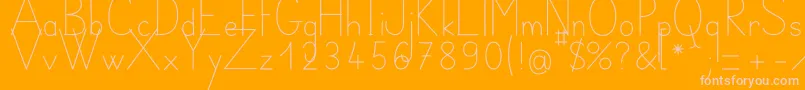 BelleAllureScript3i Fin Font – Pink Fonts on Orange Background