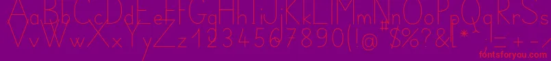 BelleAllureScript3i Fin Font – Red Fonts on Purple Background