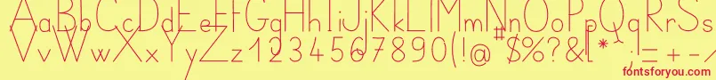 fuente BelleAllureScript3i Fin – Fuentes Rojas Sobre Fondo Amarillo