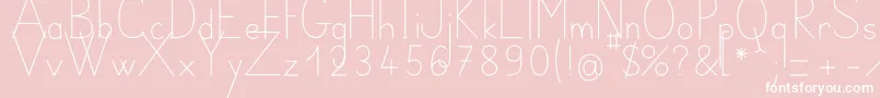 BelleAllureScript3i Fin Font – White Fonts on Pink Background