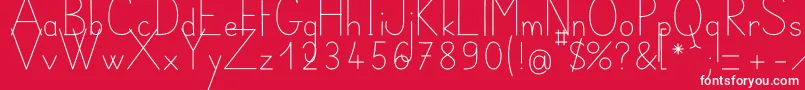 BelleAllureScript3i Fin Font – White Fonts on Red Background