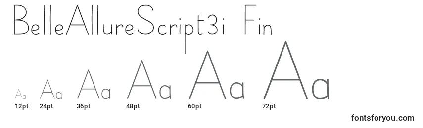 BelleAllureScript3i Fin Font Sizes
