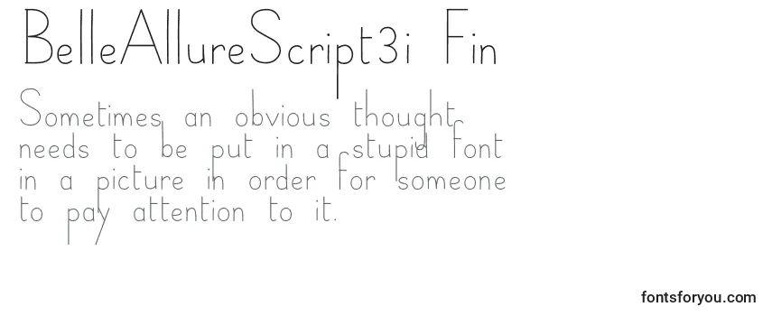 Review of the BelleAllureScript3i Fin Font