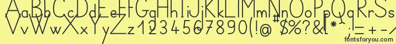 BelleAllureScript3i Gros Font – Black Fonts on Yellow Background
