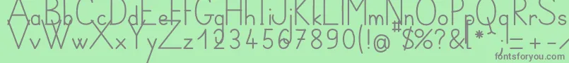 Lisätietoja BelleAllureScript3i Gros-fontista BelleAllureScript3i Gros-fontti – harmaat kirjasimet vihreällä taustalla
