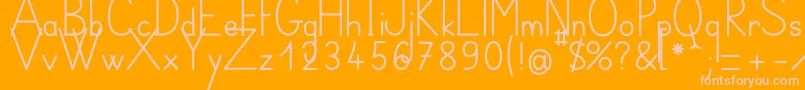 Fonte BelleAllureScript3i Gros – fontes rosa em um fundo laranja