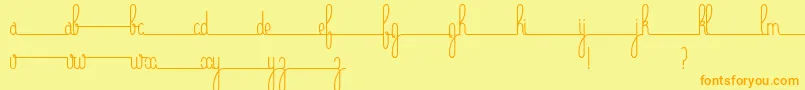 Bellefine   BC Font – Orange Fonts on Yellow Background