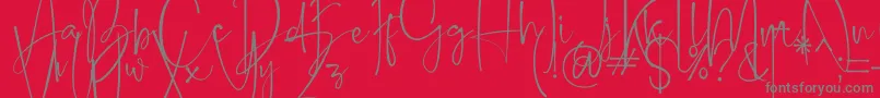 Belleson Font – Gray Fonts on Red Background