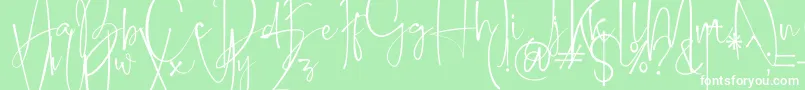 Belleson Font – White Fonts on Green Background