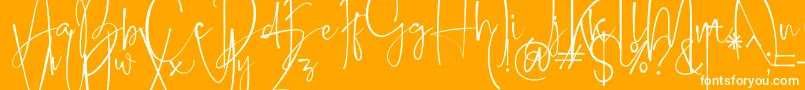 Belleson Font – White Fonts on Orange Background