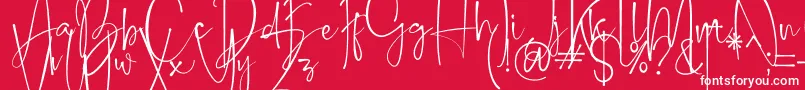 Belleson Font – White Fonts on Red Background