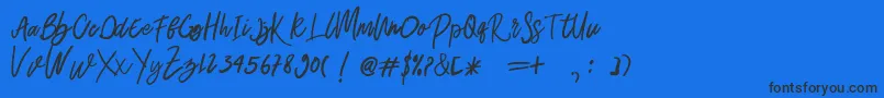 Czcionka Belley – czarne czcionki na niebieskim tle