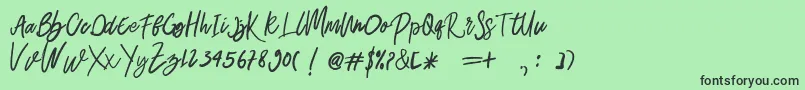 Belley Font – Black Fonts on Green Background