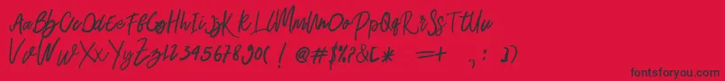 Belley Font – Black Fonts on Red Background