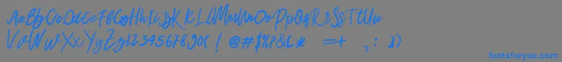 Belley Font – Blue Fonts on Gray Background