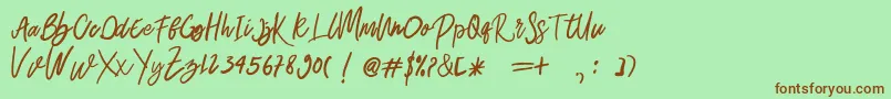 Belley Font – Brown Fonts on Green Background