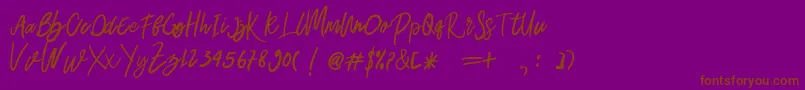 フォントBelley – 紫色の背景に茶色のフォント