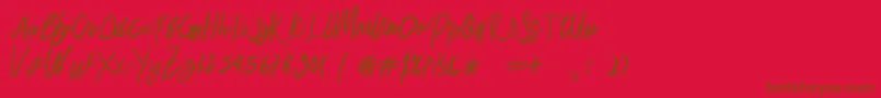 Belley Font – Brown Fonts on Red Background
