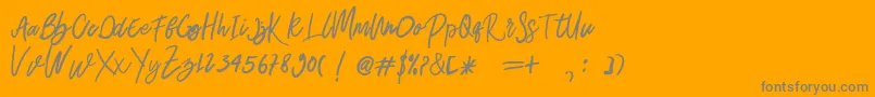 Belley Font – Gray Fonts on Orange Background