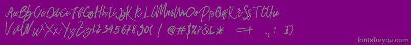 Belley Font – Gray Fonts on Purple Background