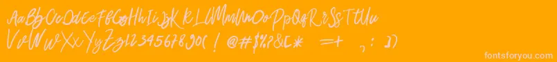 Шрифт Belley – розовые шрифты на оранжевом фоне