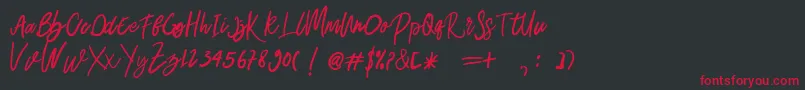 Belley Font – Red Fonts on Black Background
