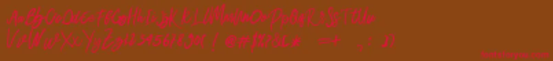 Belley Font – Red Fonts on Brown Background
