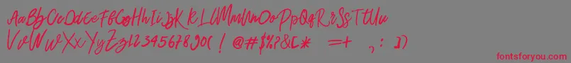 Belley Font – Red Fonts on Gray Background