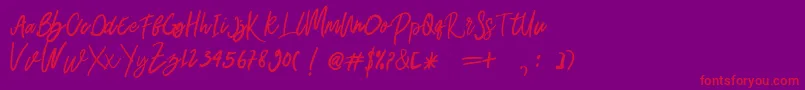 Belley Font – Red Fonts on Purple Background