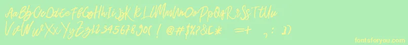 Шрифт Belley – жёлтые шрифты на зелёном фоне