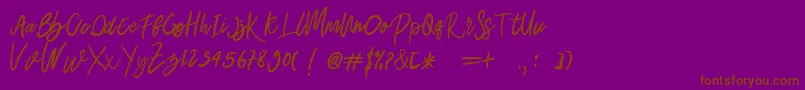 Belley Font – Brown Fonts on Purple Background