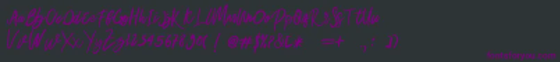 Belley Font – Purple Fonts on Black Background