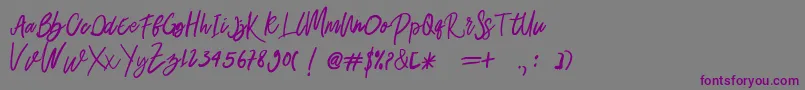 Belley Font – Purple Fonts on Gray Background
