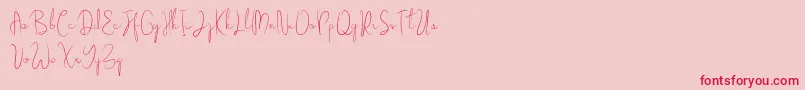 bellgia-Schriftart – Rote Schriften auf rosa Hintergrund