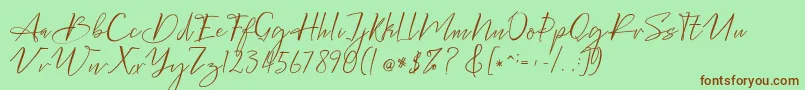 Bellgonate Font – Brown Fonts on Green Background