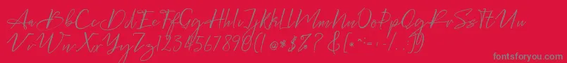 Bellgonate Font – Gray Fonts on Red Background
